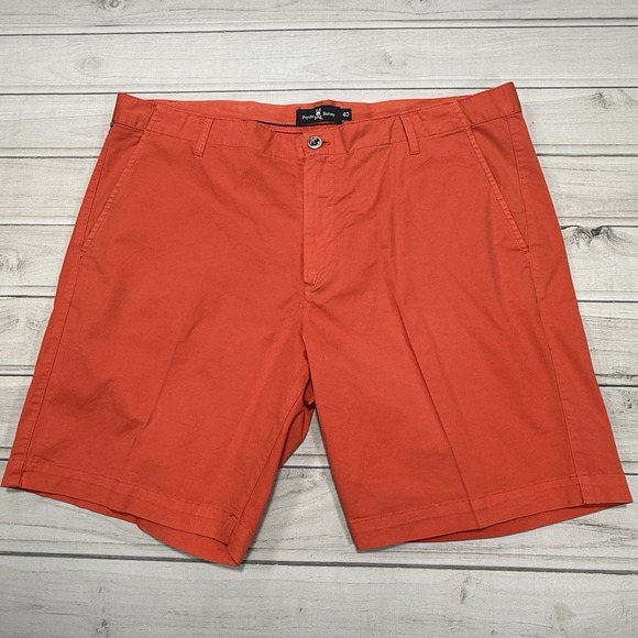 Psycho Bunny Other - Psycho Bunny Shorts Mens 40 Red Chino Flat Front 8.5" Designer Preppy Stretch
